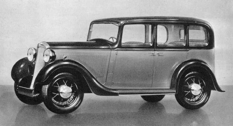 1935 Minx Family Saloon from the 1935 Hillman models catalogue